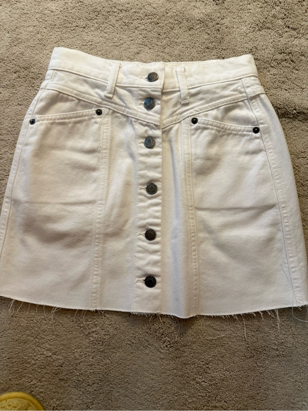 Rails White Denim Skirt